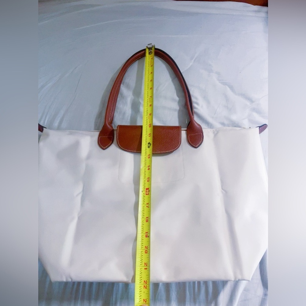 Longchamp Le Pliage large tote bag paper white color - Picture 7 of 13